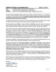 SNA – Notice of Election
